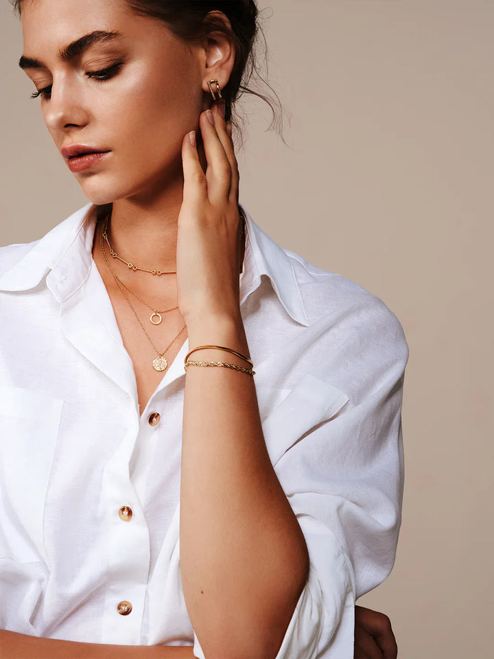 Texturierte Disko-Layer-Halsketten