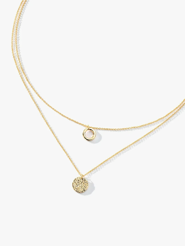 Texturierte Disko-Layer-Halsketten