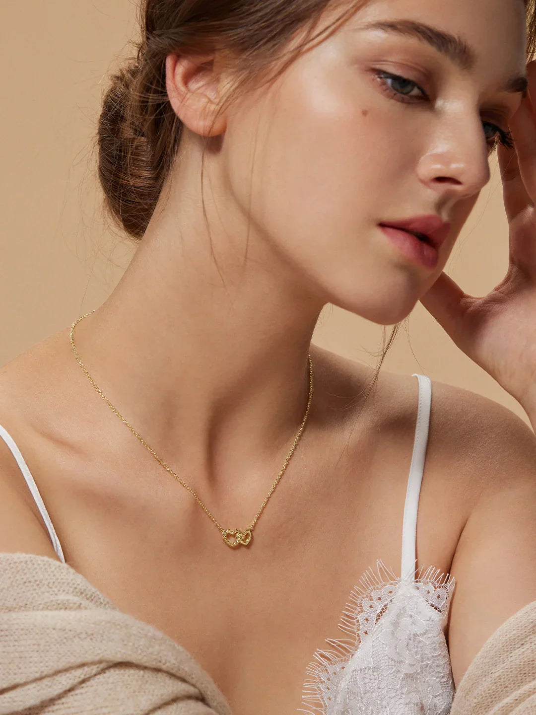 Seil-Verschlungene Herz-Halskette