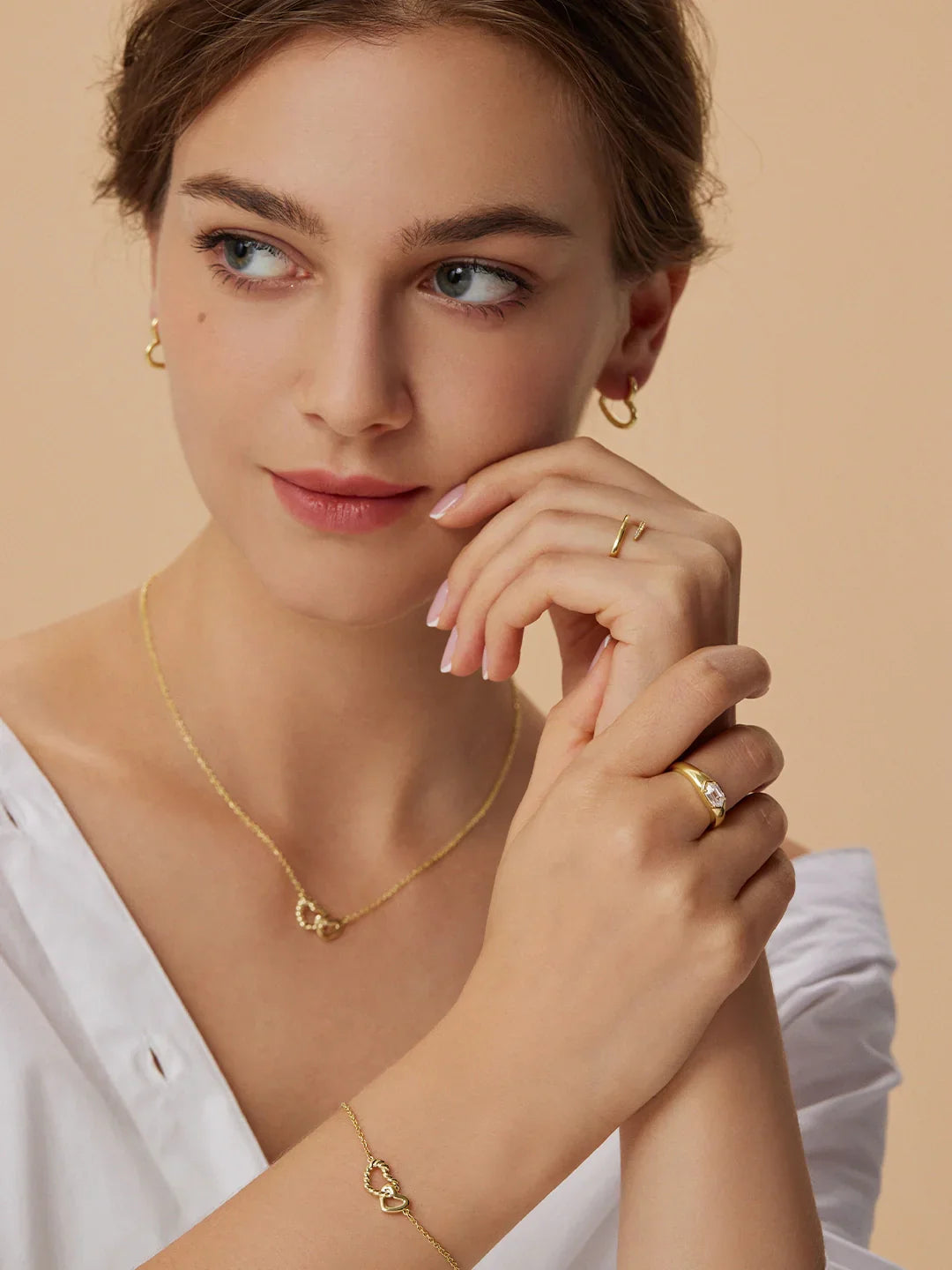 Seil-Verschlungene Herz-Halskette