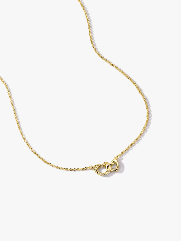 Seil-Verschlungene Herz-Halskette