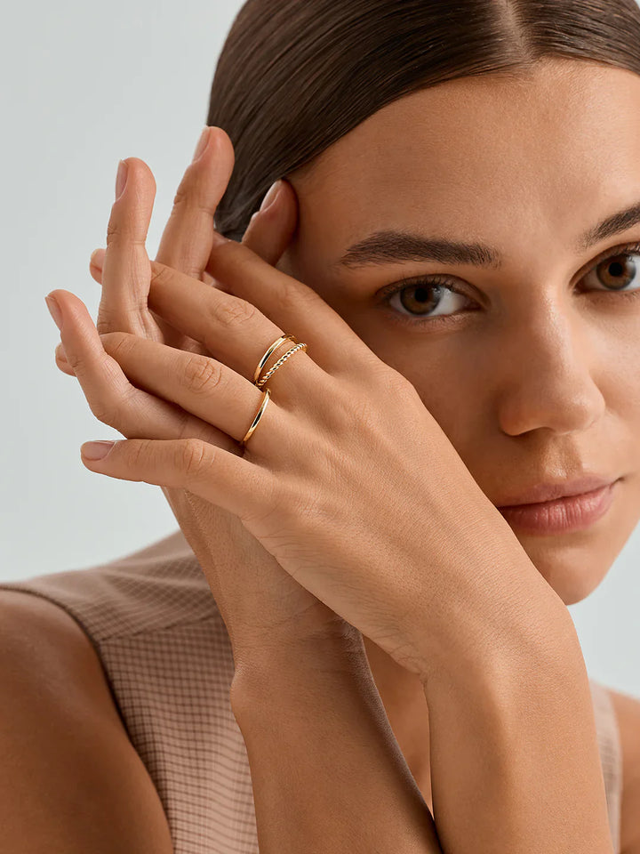 Twist Doppelband Offener Ring