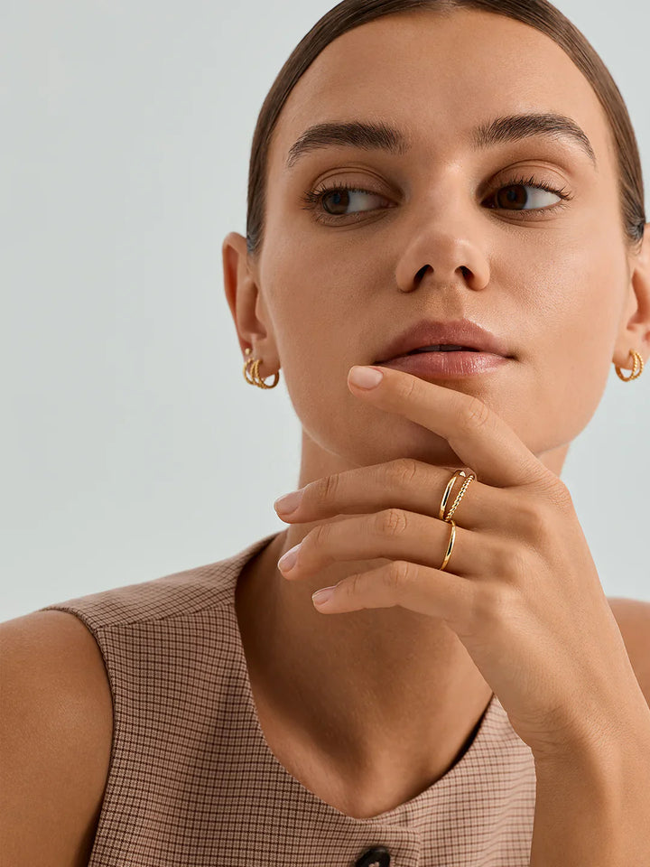 Twist Doppelband Offener Ring