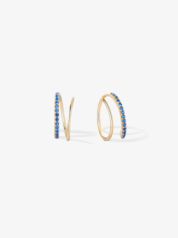 Halb Pave Doppelte Creolen