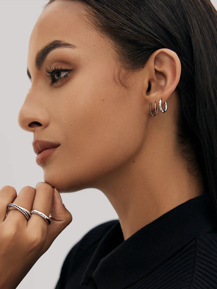 Halb Pave Doppelte Creolen