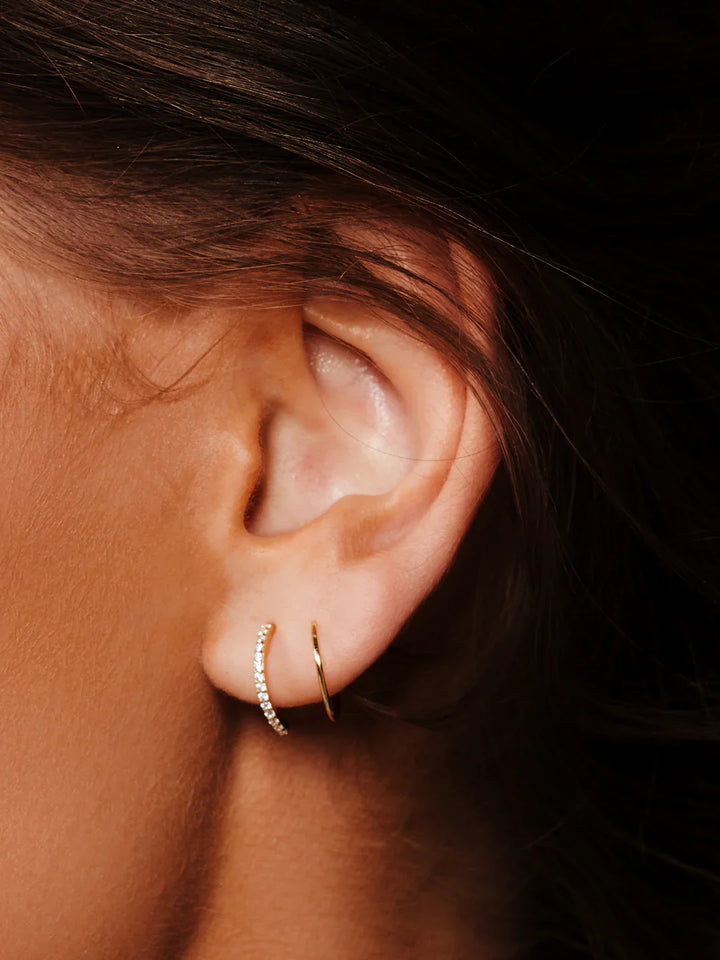 Halb Pave Doppelte Creolen