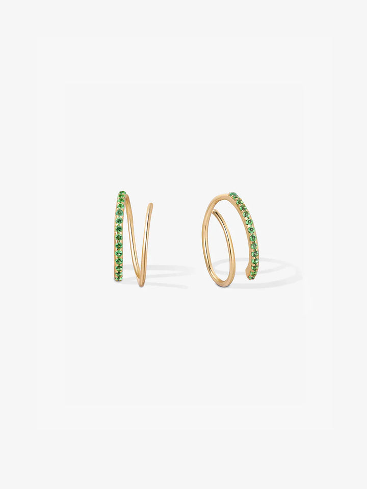 Halb Pave Doppelte Creolen