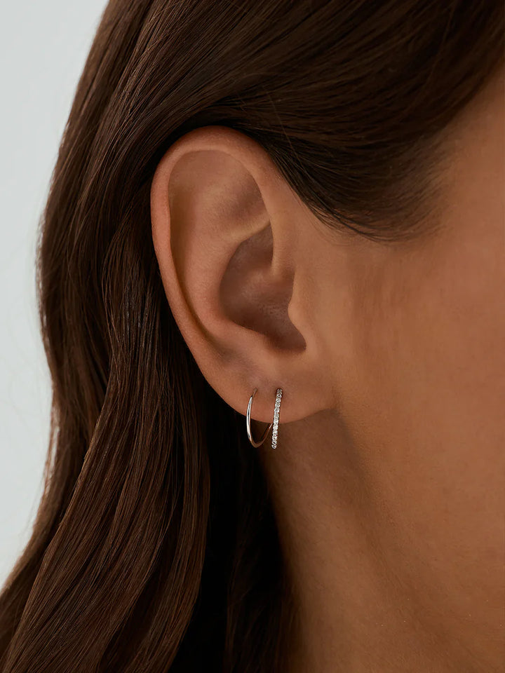 Halb Pave Doppelte Creolen