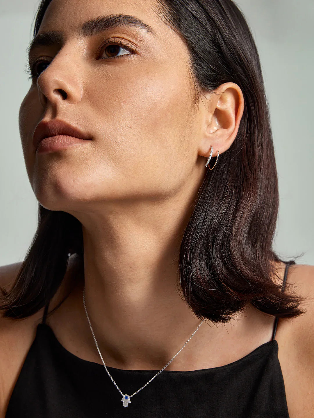 Halb Pave Doppelte Creolen