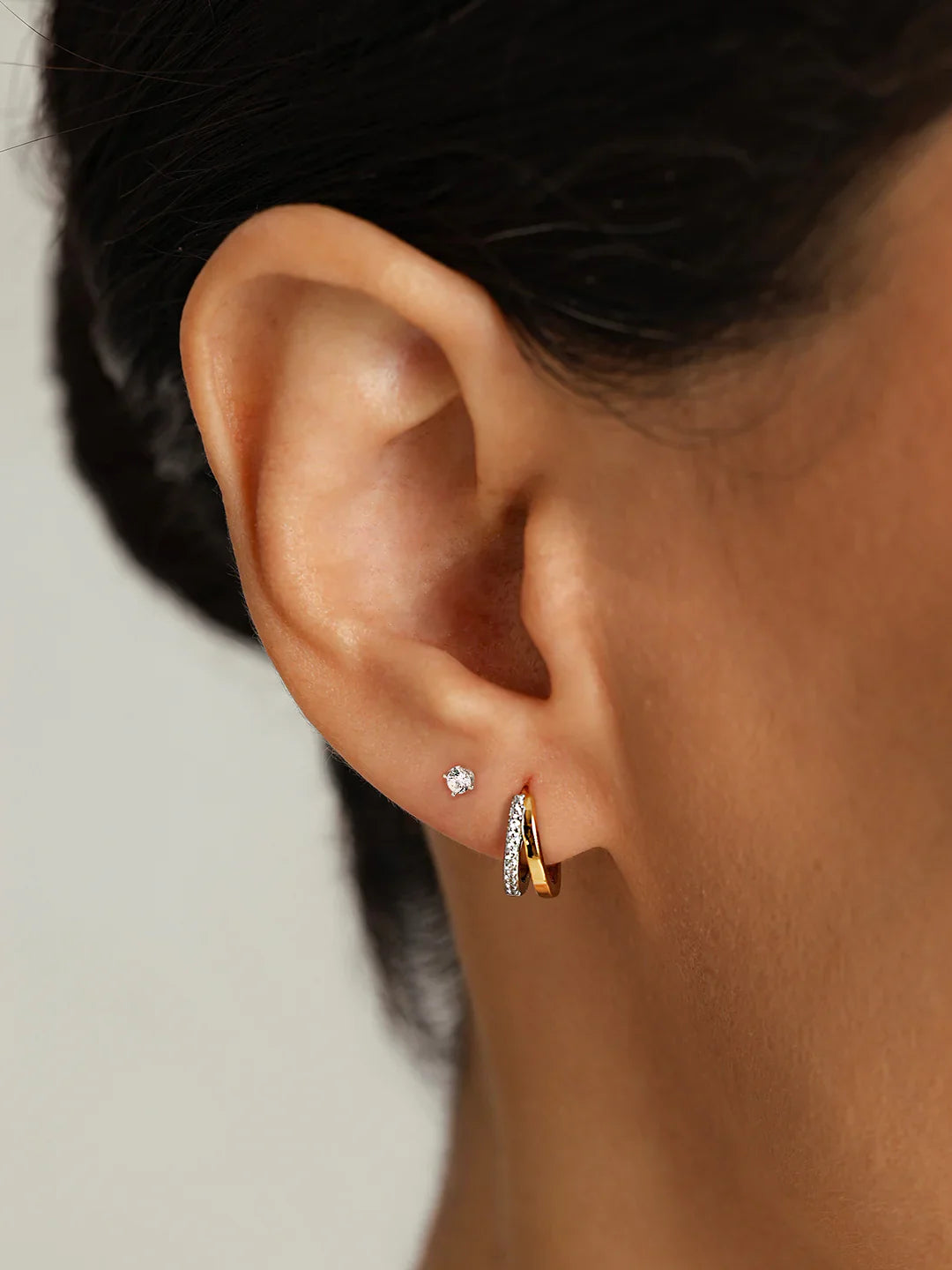 Gemischte Doppel-Semi-Kreis Huggies