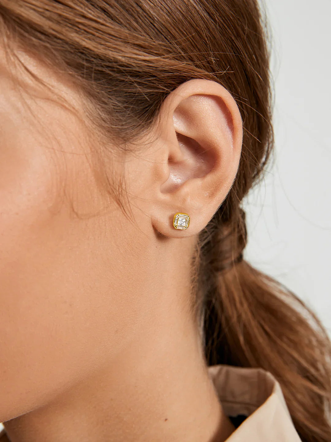 Mosaik-Saphir-Ohrstecker