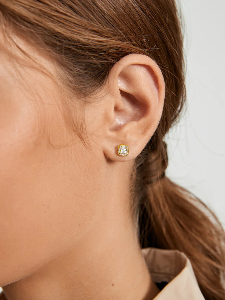 Mosaik-Saphir-Ohrstecker