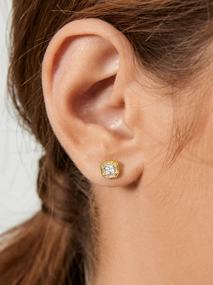 Mosaik-Saphir-Ohrstecker