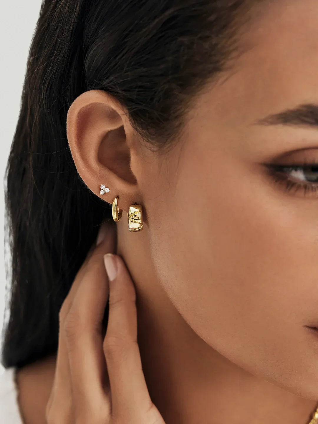 Trio Saphir-Ohrstecker