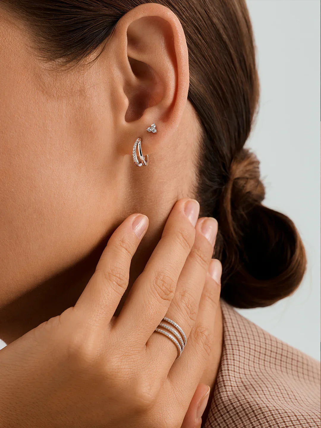 Trio Saphir-Ohrstecker