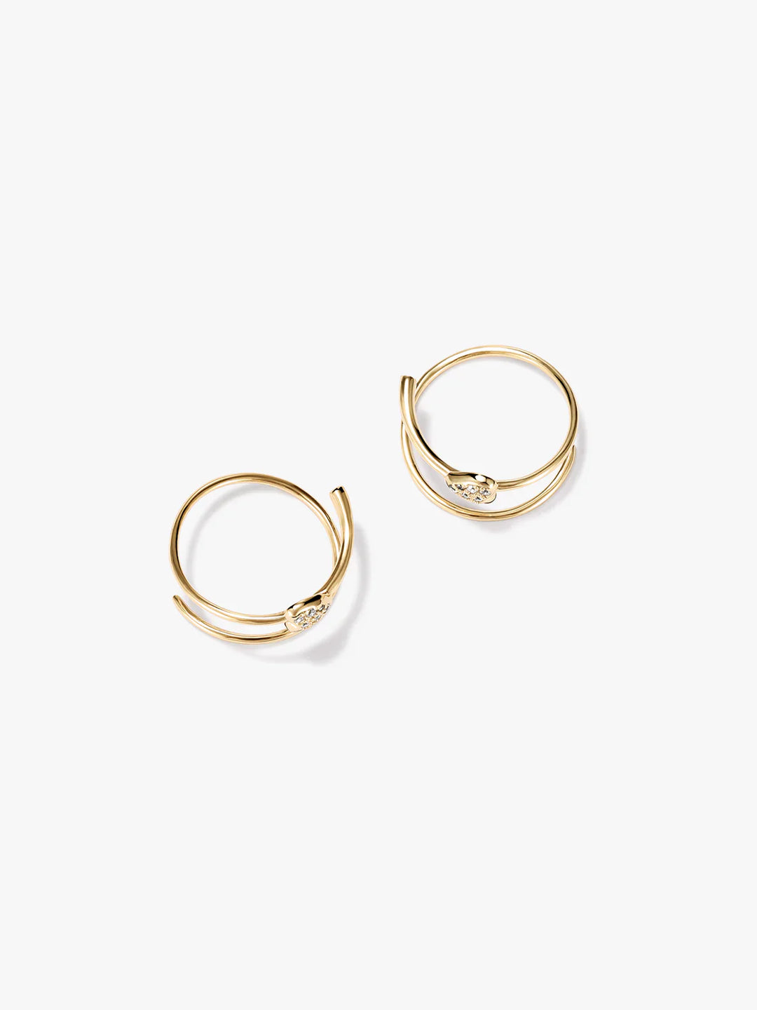 Pave Herz Doppelohrringe