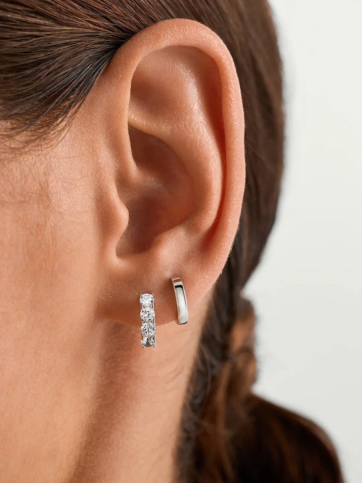 Sapphire Silber Huggies