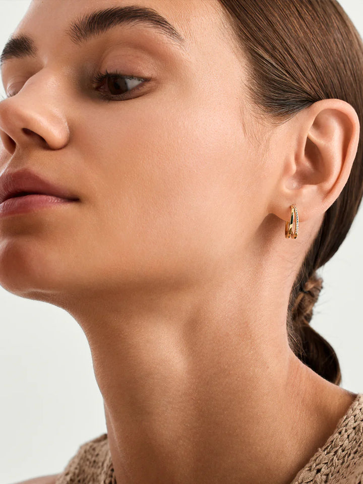 Mittlere doppellagige Creolen