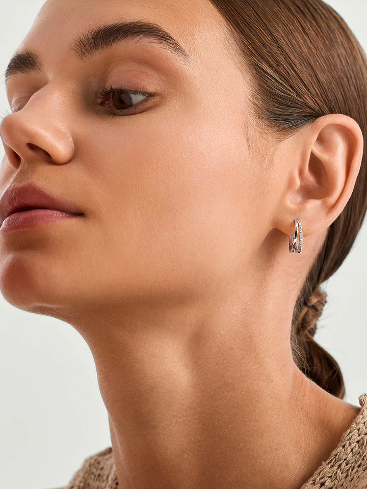 Mittlere doppellagige Creolen