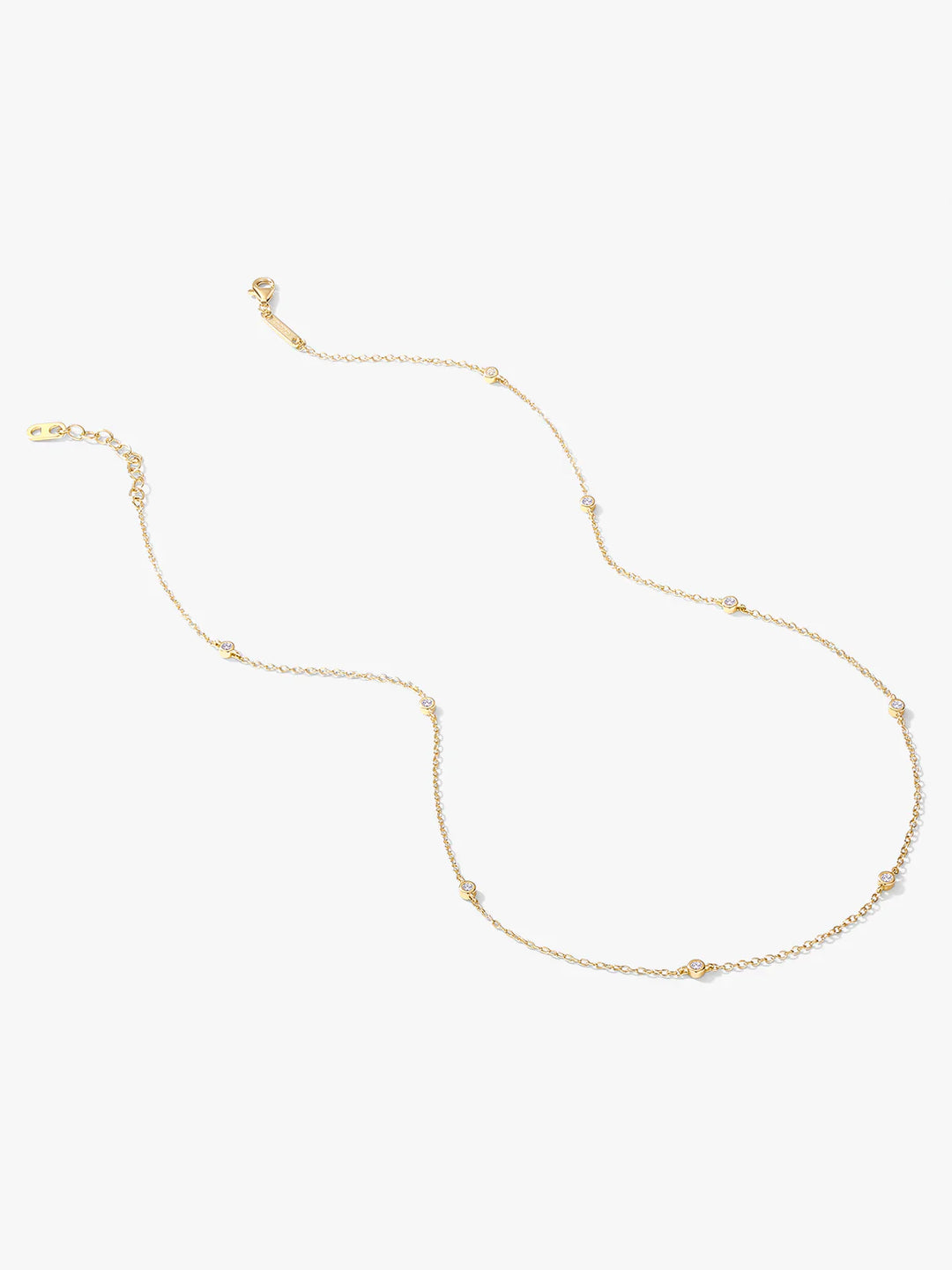 Bezel Crystal Station Halskette