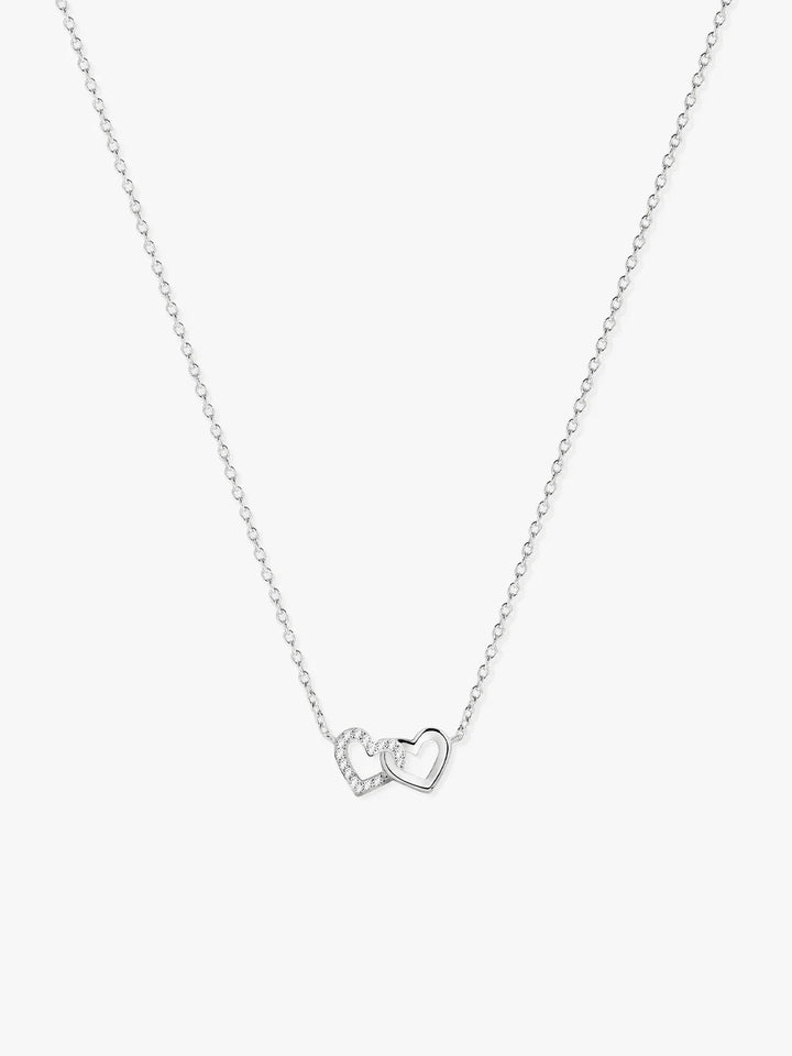 Silbernes Herz Verknüpfte Halskette