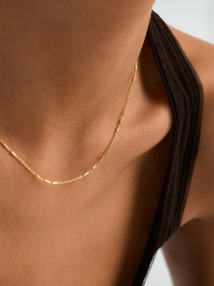 Zylinderperlen-Kettenhalskette