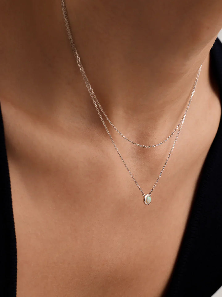 Opal Schicht-Halskette