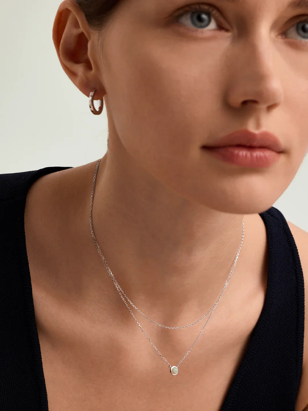 Opal Schicht-Halskette