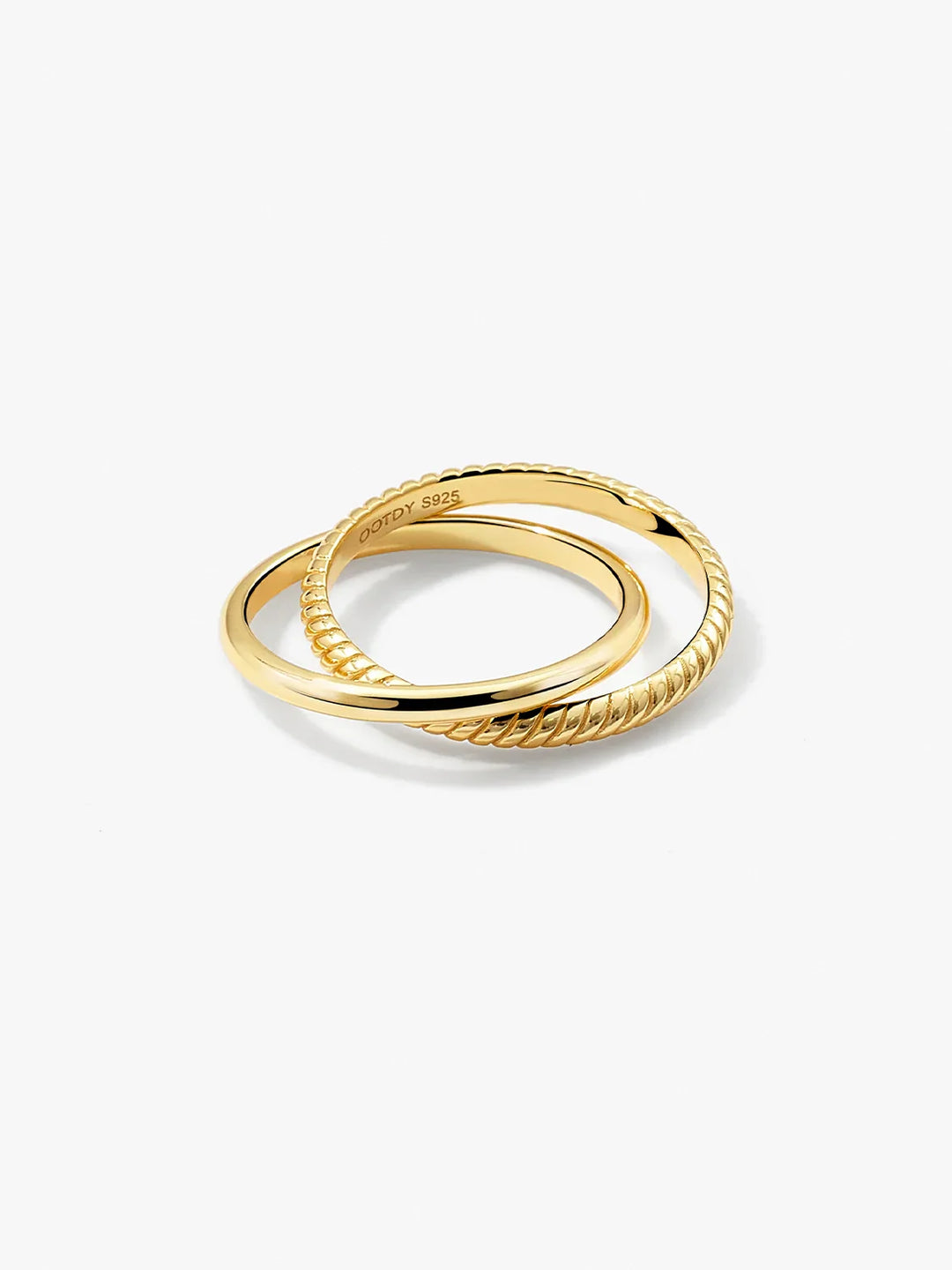 Gold Duo Crossover Ring