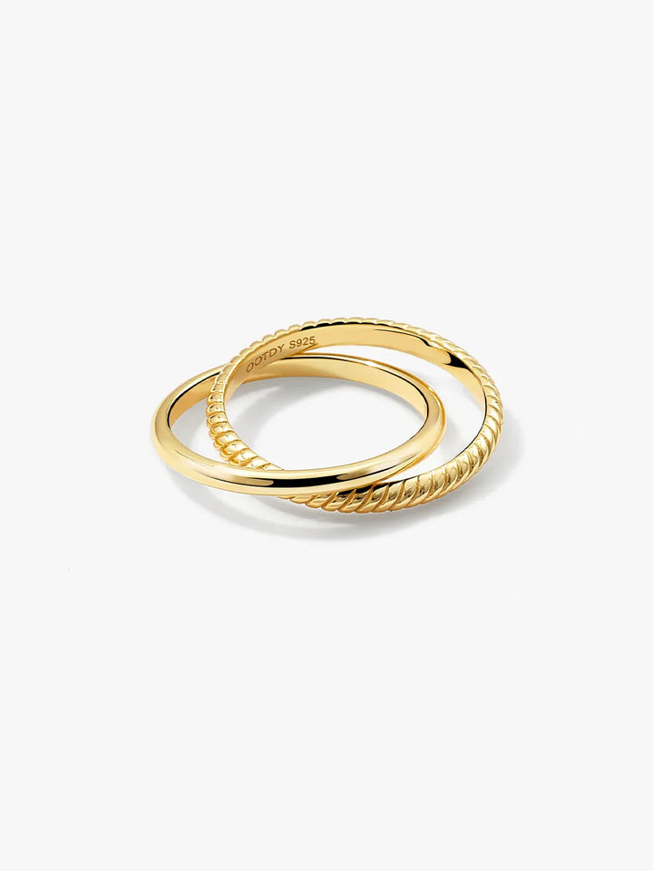 Gold Duo Crossover Ring