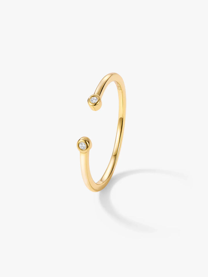 Slim Crystal Offener Ring