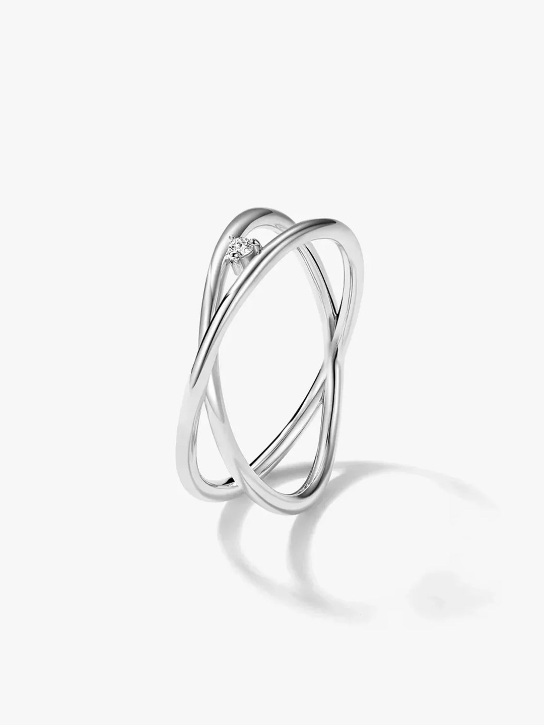 Überlappender Kristall Statement Ring
