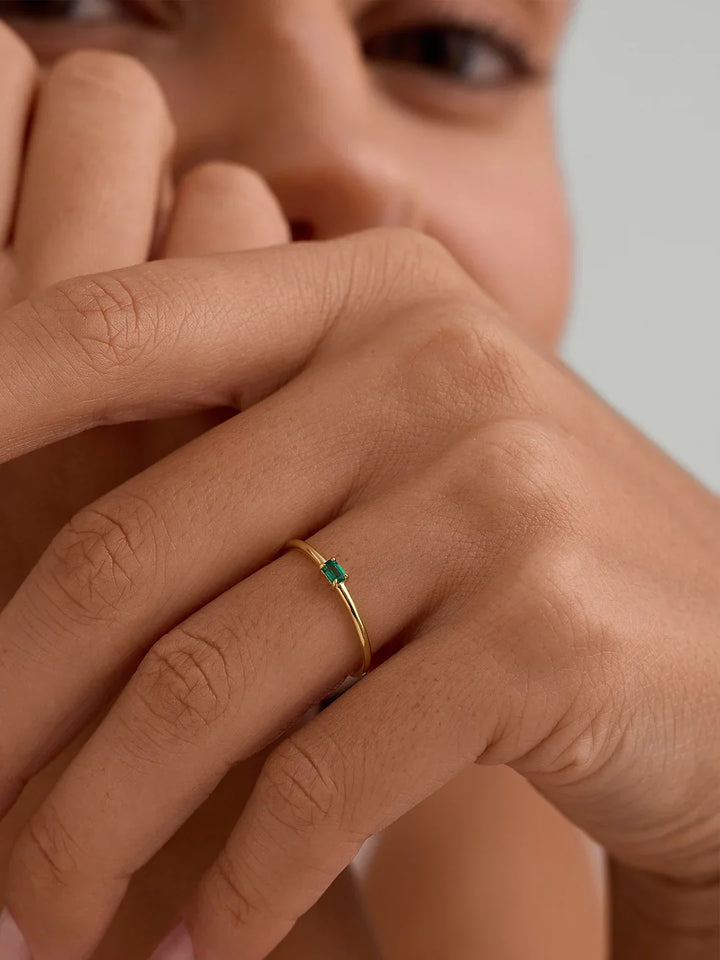 Baguette Smaragd Ring