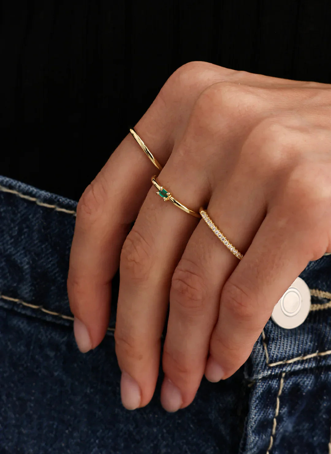 Baguette Smaragd Ring