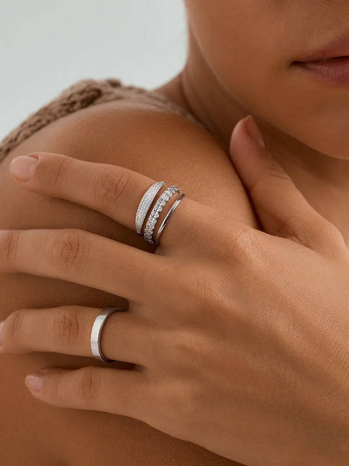 Pave Saphir Siegelring