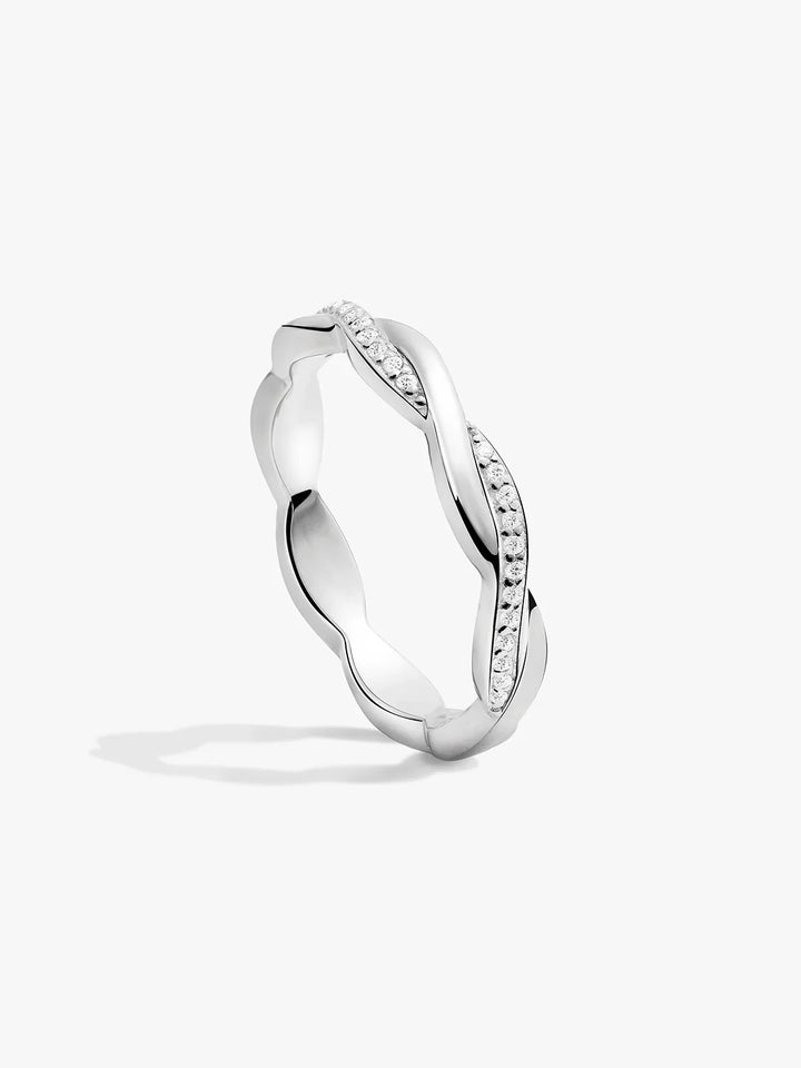 Verdrehter Pavé-Ring