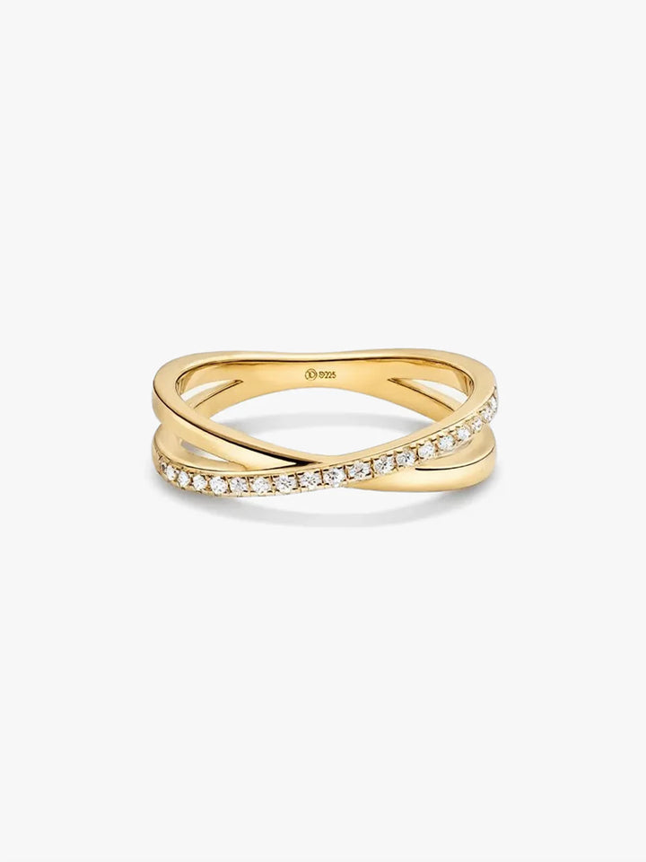 Pave Crossover Ring