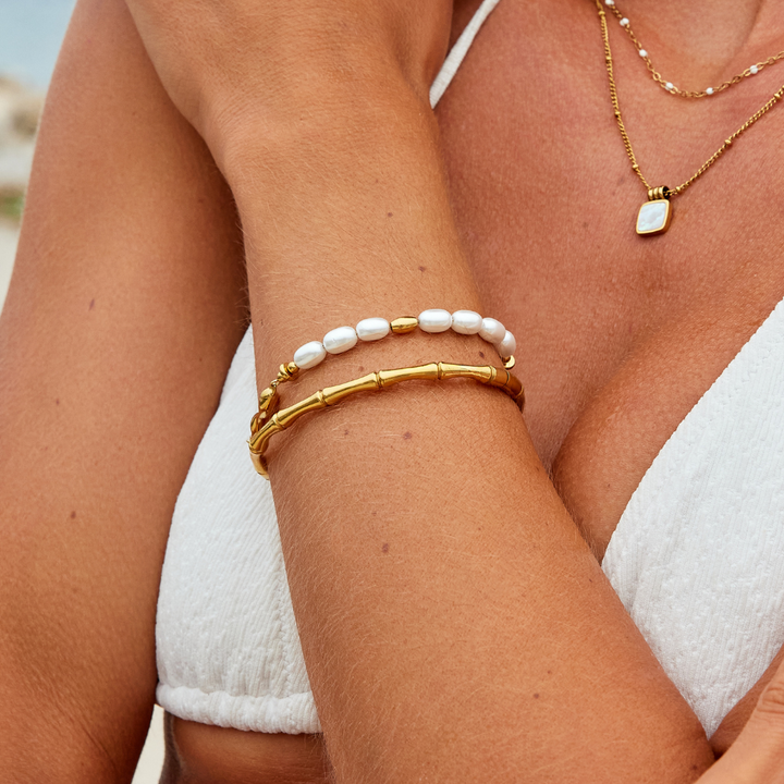 Ara Golden Bamboo Armreif