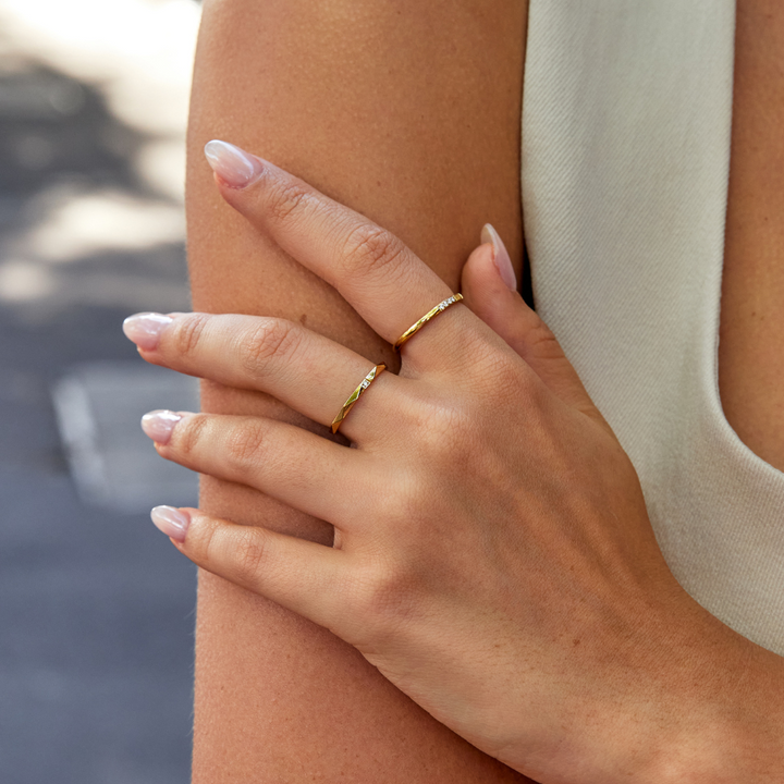 Astrid 18K Gold Stapelring