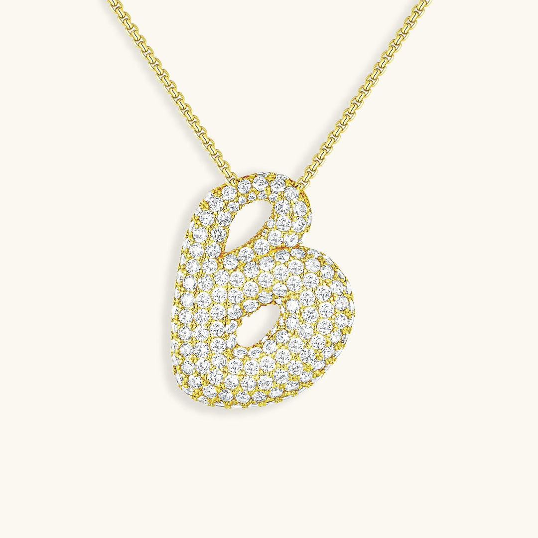 Zara Initial Diamant Halskette