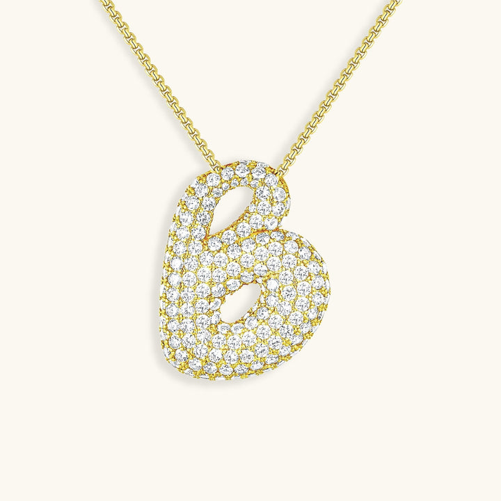 Zara Initial Diamant Halskette