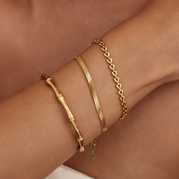 Bambus Gold Armreif