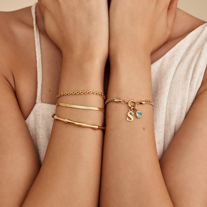 Bambus Gold Armreif
