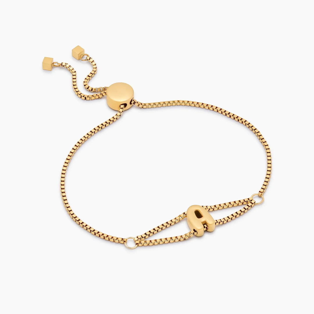 Buchstabenarmband mit Rundem Anhänger