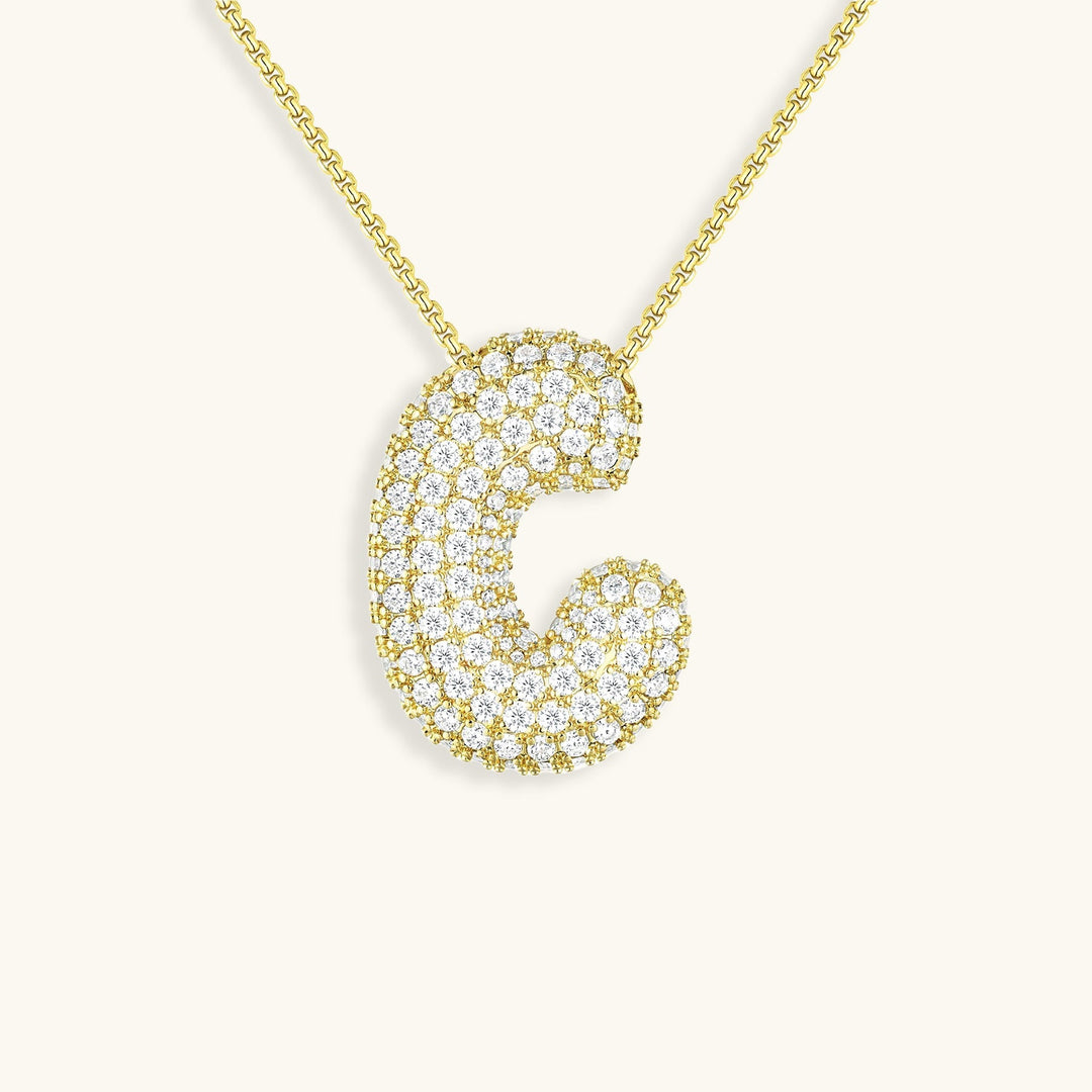 Zara Initial Diamant Halskette