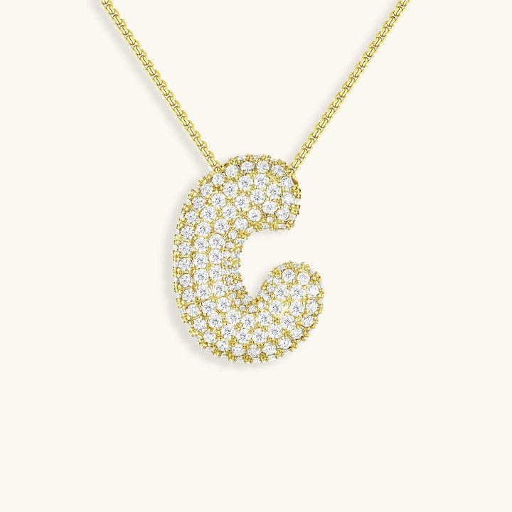 Zara Initial Diamant Halskette