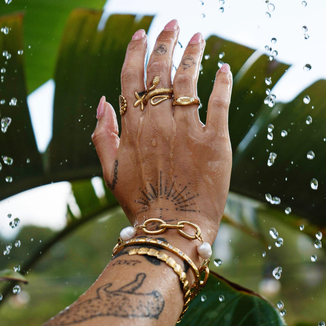 Detaillierter Schlangenring (Verstellbar)