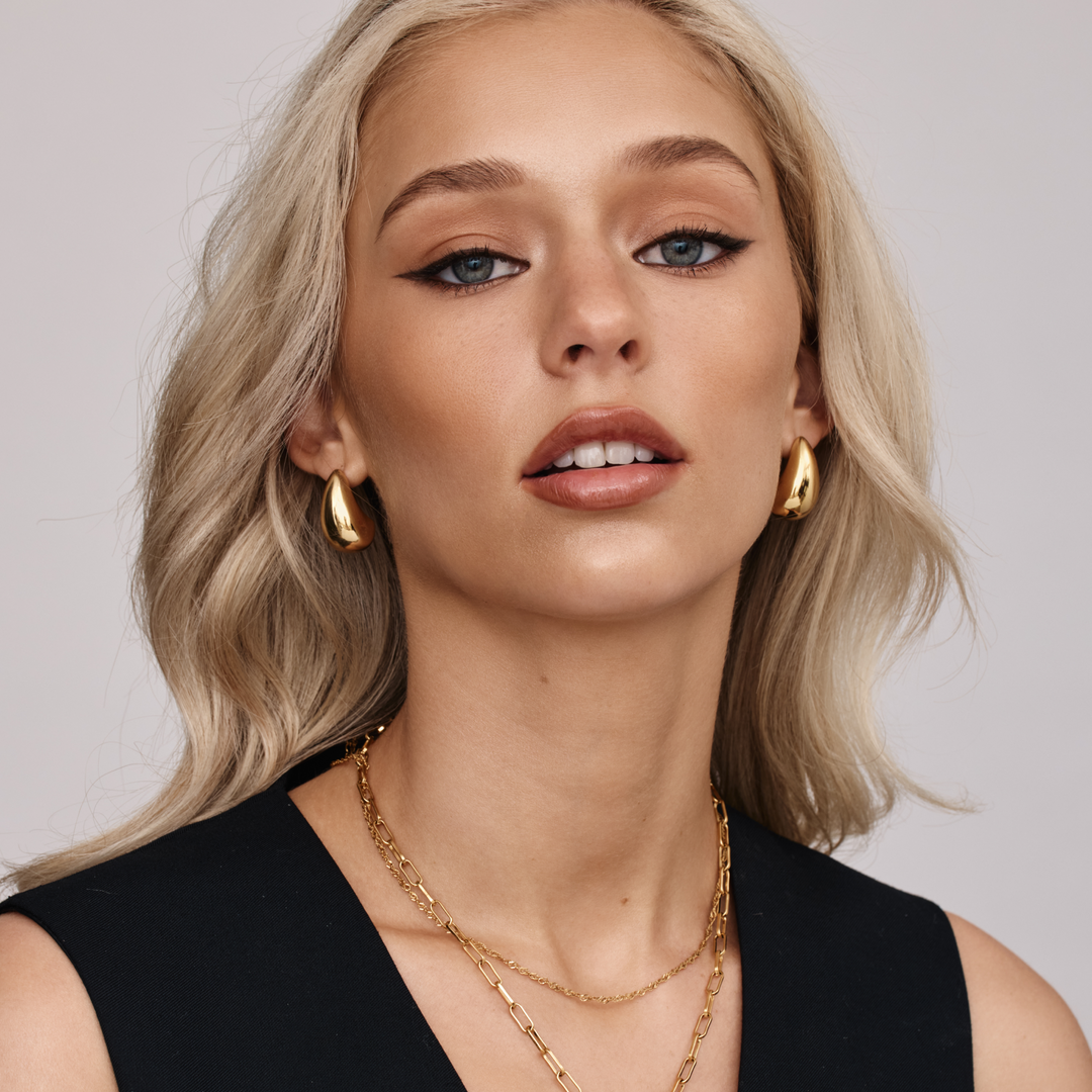 Chunky Tropfenohrringe