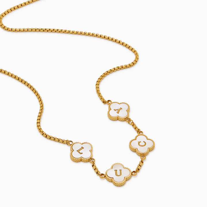 Perlenklee Individuelle Namenskette