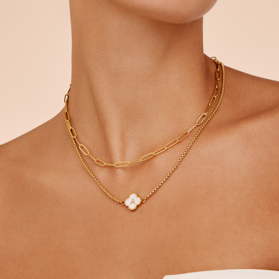 Perlenklee Anfangs-Halskette